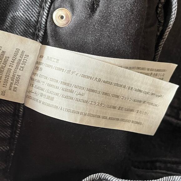 Abercrombie & Fitch Black Button Fly Skinny Jeans Size 27 / 4S - Picture 4 of 11